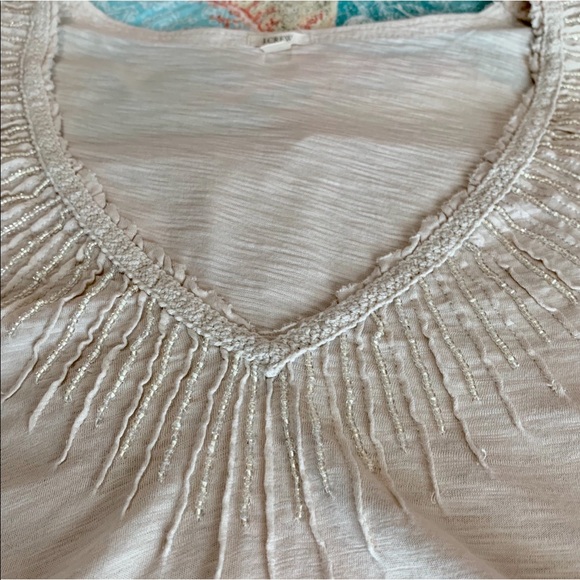 J. Crew Cap Sleeve Beaded Top Women’s Size XS - Picture 8 of 11